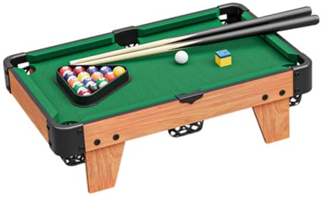 Aymzbd Mini Mesa de Billar de Madera Pequeña Mesa de Juego de Billar para Jugadores de La Oficina