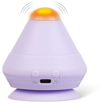 Alaoo Trigger Masajeador Balón De Masaje Para Punto Gatillo Con Ventosas, Pelota Masage Espalda Punto de Presión, Recargable, Bola De Masaje Para Pies, Manos, Espalda y Piernas, Púrpura