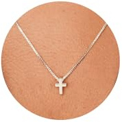 HANLI Croce Collana Oro Placcato 14K e Zirconi Cubici Donna Bambina Anallergici Leggeri Trendy Gioielli di Moda per le Donne