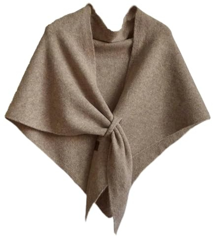 PSFXBM Shawls and Wraps for Women, Ladies Shawls and Wraps, Women's Solid Color Scarfs, Pure Beige Triangle Scarf, Soft and Comfortable Scarf for Daily Wear
