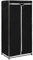 vidaXL Kleiderschrank mit Reißverschlüssen Faltschrank Stoffschrank Campingschrank Garderobe Schrank Regal Garderobenschrank Schwarz 75x50x160cm