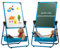 DOEWORKS Kinder Staffelei Magnetische Whiteboard U-Ständer, Doppelseitiges Whiteboard & Kreidetafel Schreibbrett mit Zubehör, Kinder Tafel Höhenverstellbar & 360°Rotation, Blau