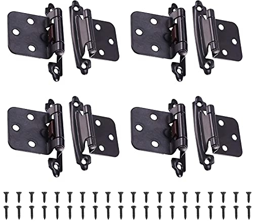 8 Piezas Bisagras de Gabinete Con Tornillos, Atornillables Para Puertas de Armarios, Plegables Para Muebles de Cocina