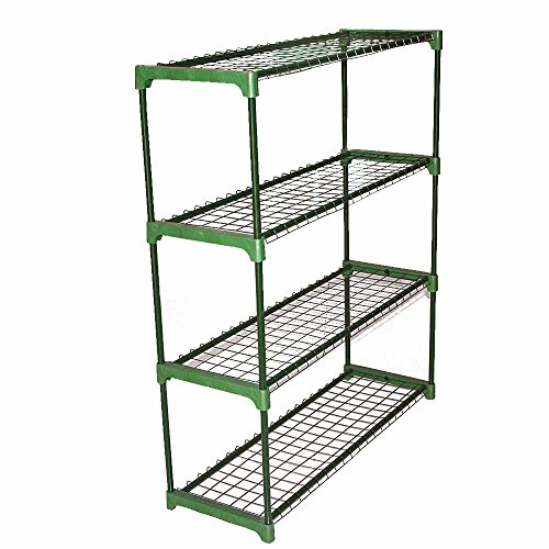 Panana 4 Tier Garden Greenhouse Steel Staging Shelving Plant Stand Garden Shelving Unit Garage Storage Racking, 2 Pack Plant Racks