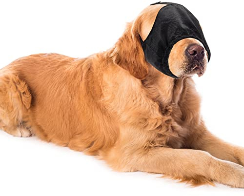 Thunder Pet - Gorro calmante de Tela para los Ojos de Perro, para la ansiedad, bozal de Perro, Orejeras para Perros con cancelación de Ruido, para Aseo, antienfermedad de Coche, Anti ladridos (XL)