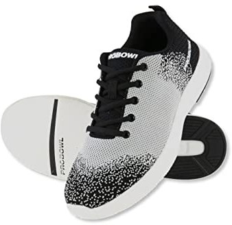 Scarpe da Bowling Uomo | PRO Bowl - Taktika | Bowling Scarpa Uomo Donna Gioventù | Nero Bianca | Bowling Scarpe Taglia 38.5-46, Nero/Bianco, 38.5 EU Stretta