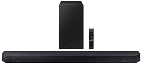 SAMSUNG HW-Q60C 3.1ch Soundbar w/Dolby Audio, Q-Symphony, Adaptive Sound Lite, HDMI eARC, Game Mode, Bluetooth, Tap Sound, Wireless Surround Sound Compatible, Black