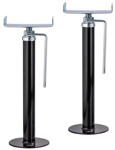 KATSU 2 Stück RV Anhänger Stabilisator Wagenheber Robustem 15 bis 26 Verstellbare Höhe, Unterstützt bis zu 5000 lbs, Slide-Out-Stützen, Ausziehstützen für Wohnmobile