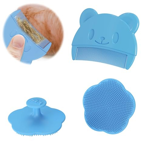 Babyborste, 2-pack borttagning av mjölkskorpa, babyborste för nyfödda, babykam, hårbottenmassageborste, babykam, babyborste, mjölkskorf, babyhårborste för nyfödda, ultramjuk silikonborste