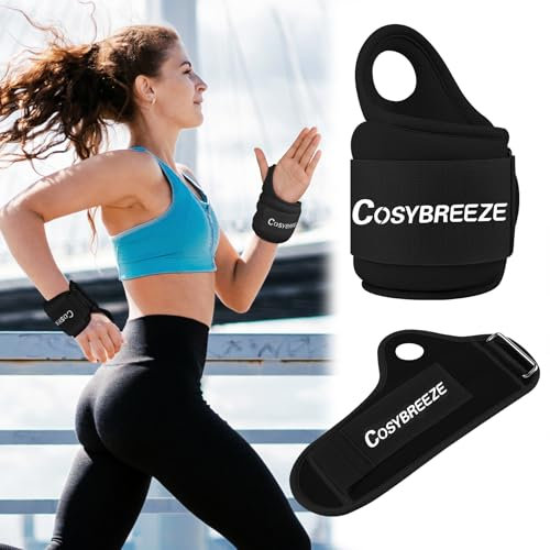 Cosybreeze Gewichtsmanschetten Hand Frauen Männer Gewichtsmanschetten Handgelenk Gewichte für Arme 1kg 1 Paar Handgewichte Armgewichte für Fitnessstudio, Bewegung, Laufen, Joggen, Schwarz