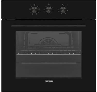 TELEFUNKEN Four encastrable catalyse TFKFM65K2, 65 litres, Chaleur brassée, Minuteur