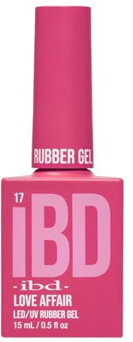 IBD Rubber Gel - Love Affair - 15 ml - Made in USA - Premium Nail Polish for Durable Manicure and Smooth Nails - LED/UV Varnish