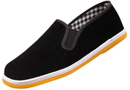 Yummsion Scarpe Kung Fu Tai Chi,Kung Fu Tai Chi Scarpe Arti Marziali,Scarpe di Stoffa Unisex Old Beijing,Unisex,in Cotone,Traspirante,per praticare Arti Marziali Come Tai Chi,Qigong,Kung Fu,Nero