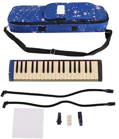 37 NYCKEL MELODICA INSTRUMENT PIANO Dubbla mjuka rör 2 MUNNPITER Professionella lufttangentbord med bär Bag Music Score -klistermärke för nybörjare Studenter Musik Abs Material