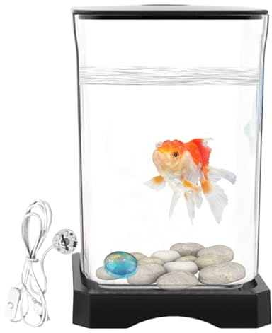 Betta Aquarium - Akryl | Bettá Fish Tank | Litet Aquariūm Set Fişh Tanĸ| Nano Glass akvarium med filter för räkor, krabba, spindel, skrivbordsdekor