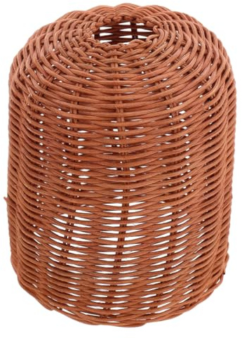 KESYOO Protecteur pour bouteille de gaz 450 g en rotin artisanal Housse résistante pour camping et randonnée Couverture respirante pour cylindre plat Couleur café