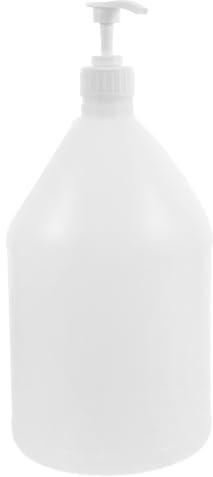 BETOOKY Brocca di Stoccaggio da 4 Litri con Pompa e Manico, Tanica Vuota in Plastica Hdpe Bianco Semitrasparente, Contenitore Portatile per Liquidi per Campeggio e Uso Domestico