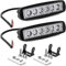 Willpower 2pcs 18W 6 Inch LED Work Light Spot Beam Single Row LED Light Bar 12V 24V Super Slim Offroad Driving Lights Fog Lamps for Truck Tractor Boat 4x4 Car SUV ATV