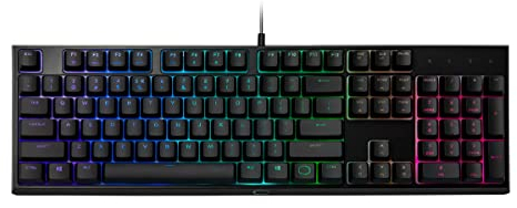Cooler Master MS110 RGB-Tastatur & Gaming-Maus Kombination – Mem-chanische Schalter, 26 Anti-Ghosting Tasten, On-Board-Steuerung, Gaming Maus mit 4 DPI-Einstellungen – DE Layout QWERTZ