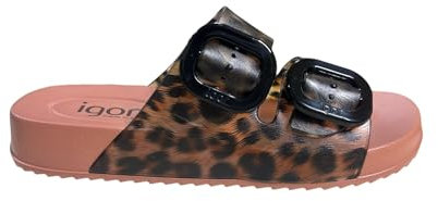 IGOR Bio-Sandalen mit Schnallenverschluss. S10336 für Damen, 381 Habana Glanz Leo Terrakotta, 40 EU