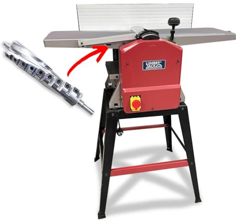 LUMBER JACK PRO Series Helical Planer Thicknesser 254mm 10 1500W Induction Motor 24 TC Cutters Low Noise & Smooth Finish