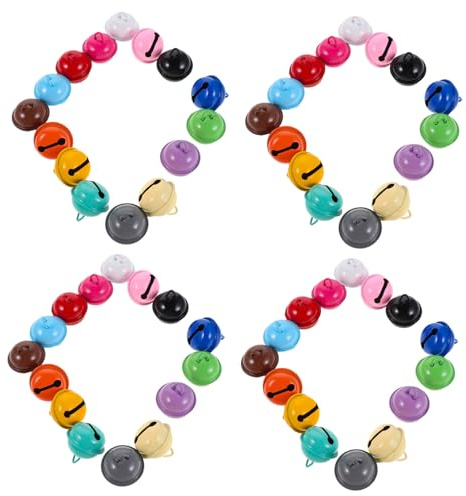 Gatuida 100pezzi Campanello Piccolo e Gatti di Campanellini in Colorati Ciondolo per Animale e Decorazione Festiva per Animali Domestici Colore Casuale