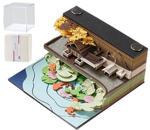 3D Memo Pad - 2026 Tear Calendar Block, Creative Paper Cube, Artistic Notepad Stack | Stationery Gift for Office Desk Organization Home Decor Students Teachers Study Schedule Management