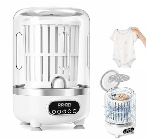Mini Lavadoras Portatil, 3L Minilavadora de Trapos Lavadora Portátil para Ropa Interior, Lavadora Pequeña Electrodoméstico Compacto para Prendas Delicadas Calcetines Toallas