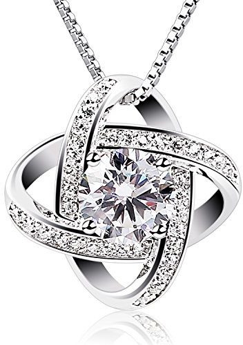 B.Catcher Collane da donna, Collana con Pendenti in Zircone Cubico ed Argento 925, Collana Ipoallergenica, Regali di Gioielli da Donna, Regalo di Anniversario, Festa della Mamma, Compleanno
