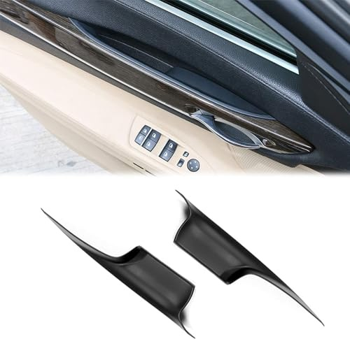 TTCR-II Dörrhandtag kompatibelt med BMW 7-serien, vänster främre och höger ytterdörrhandtag bärare trimskyddssats (kompatibel med BMW 730 740 750 760 F01/F02 2008-2014)