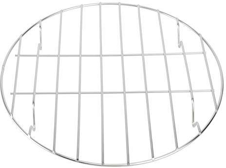 Cabilock Round Cooling Rack, 25cm Stainless Steel Barbecue Rack, BBQ Grill Mesh Grid Grate, Pizza Baking Rack for Outdoor Camping Hiking - Silver