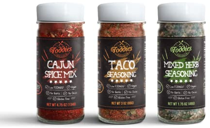 Foddies Spice Combo Pack, Low FODMAP, Gluten Free, No Onion No Garlic, Vegan, Plant Based, IBS Friendly