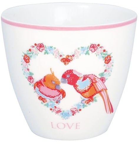 GreenGate Latte cup Xenia love white