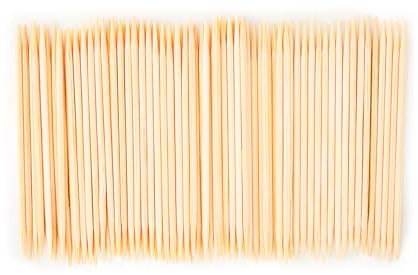 HOPELF 600 st bambutandpetare spett för förrätt, oliv, grill, frukt, tandrengöring, dubbla punkter trä tandpetare.