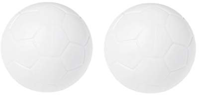MARCBUSE 2 Stück weiße Tischfußbälle, Fußball-Ersatz-Tischplatte, Fußball, Kunstharzbälle, Dekoration, offizieller Kickerball