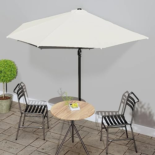 Parasol de Balcon avec mât en Aluminium Sable 300x155 cm Demi, Maison & Jardin, Pelouses & Jardins, Vie en extérieur, Parasols & voiles d'ombrage, Beige, 4.3 KG, 44591