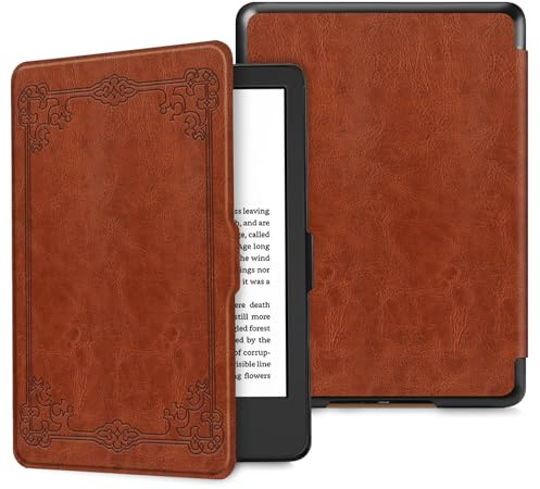 FINTIE Fodral Kompatibel med 6 tum Kindle (11:e Generationen) – 2024/2022 | Lätt Skyddsfodral med Automatisk Sömn/Väckning för 6 tum Kindle Basic 2024, Brun
