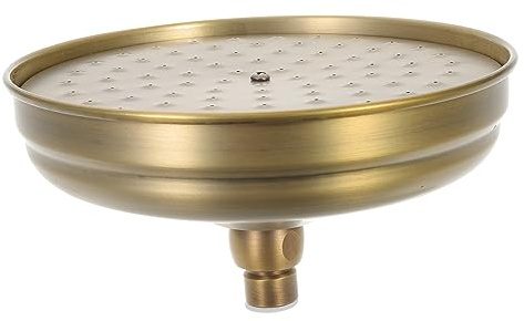 HOLIDYOYO Rociador Ducha Efecto Lluvia de Cobre Estilo Retro Salida Tipo Cascada y Diseño Antitaponamiento para Suministros de Baño