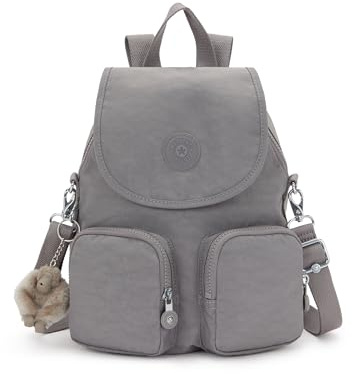 Kipling FIREFLY UP Kleiner Rucksack (umwandelbar in Schultertasche), Inviting Grey (Grau)
