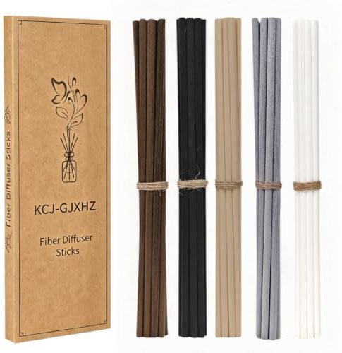 5 Mixed Colors 4mm/0.16in x 19cm/7.5in Diffuser Sticks,90pcs Aromatherapy Diffuser Sticks, Rattan Diffuser Sticks,Essential Oil Aromatherapy Scent Refills