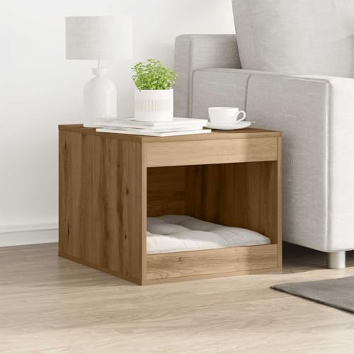 Mokuyary Meuble de Bac à Litière pour Chat 47x59x42 cm Salon | Maison de Toilettes pour Chats, Table Basse pour Chambre, Balcon