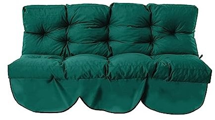 Gardenista Cuscino per dondolo da giardino, cuscino per panca da esterno, in tessuto resistente all'acqua e facile da pulire, morbido al tatto e confortevole (verde)
