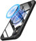 TENDLIN iPhone XS Max Case [Magnetic, Compatible with MagSafe] Crystal Clear Hard Back Soft Bumper Protective Case (Black)
