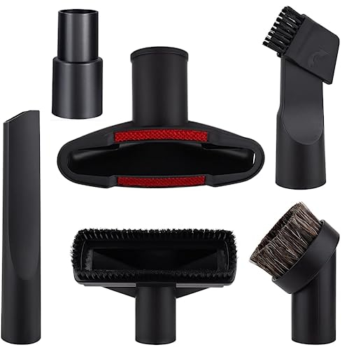 KAIRUIERD 6Pcs Vacuum Cleaner Accessories Set, Compatible with Henry Hoover Attachments,32mm Vacuum Attachments Accessories Cleaning Kit with 32mm-35mm Hose Adapter
