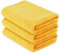 Amazon Basics Lot de 3 serviettes en microfibre pour voitures, chiffon de nettoyage double face pour polissage de véhicule, 40 x 40 cm, Jaune