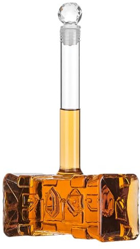 Caraffa in da whisky, decanter per alcool, da 400 ml, a forma di martello con chiusura ermetica, di vodka, bottiglia di liquore, bottiglia di vino per bourbon, whisky, liquore