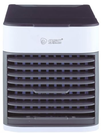Enfriador de aire sobremesa USB 5W, portable, compacto, ideal para refrescar espacios pequeños y mejorar la comodidad ambiental.