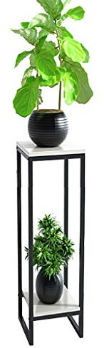 KKTX Flower Stand Metal Frame Decorative Plant Display Stand Shelf Unit Storage Rack Corner Tall Flower Holders for Patio Garden Living Room Balcony Bedroom,75cm