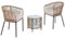 ESTEXO Bistro Set Balkonmöbel Sitzgruppe Outdoor Gartenset 2 Personen Rope Gartenset (Beige)