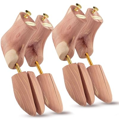 HOUNDSBAY Árbol para botas, árbol de cedro para hombres, árbol de zapatos para botas, estirador de botas y moldeador, Cedro, 2PK - Men's Small = 6-7 US